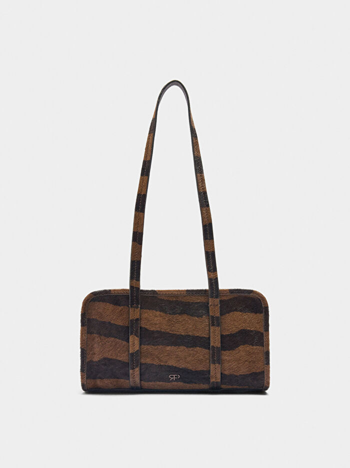 Hayvan Desenli Deri Bowling Çantası