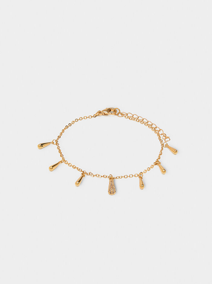 Damla Şeklinde Küp Zirkonlu Bilezik