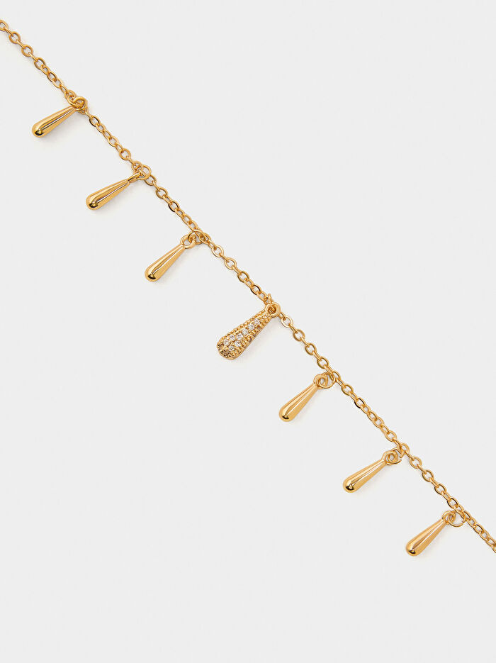 Damla Şeklinde Küp Zirkonlu Bilezik