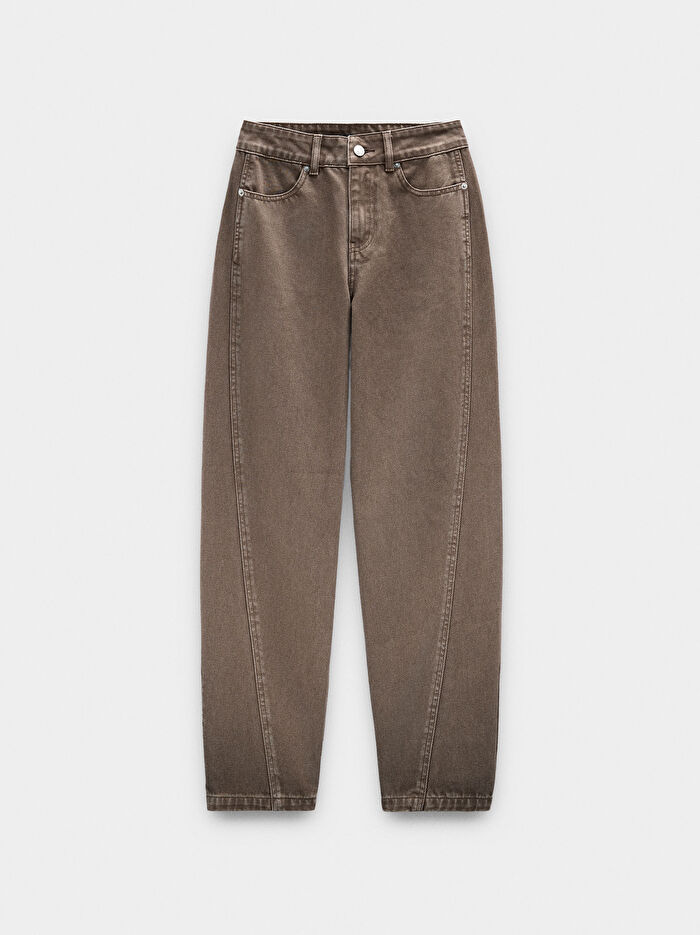Balon Kesim Bol Denim Pantolon