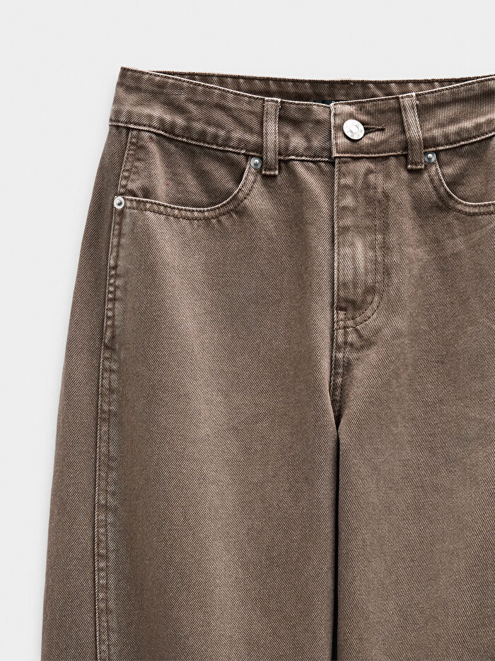Balon Kesim Bol Denim Pantolon