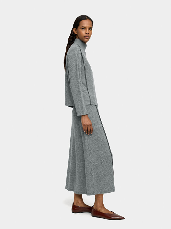 Büzgülü Yakalı Ribana Kazak