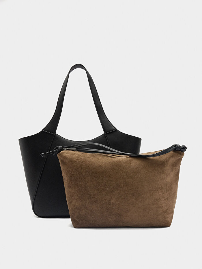 İçi Çıkarılabilir Shopper Çanta