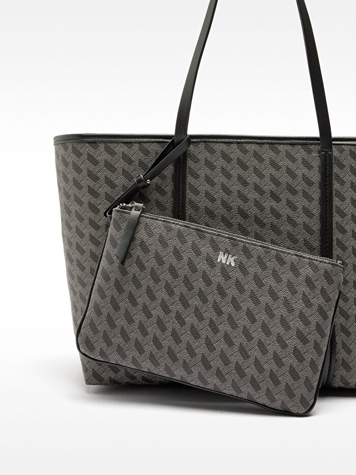 Desenli Shopper Çanta