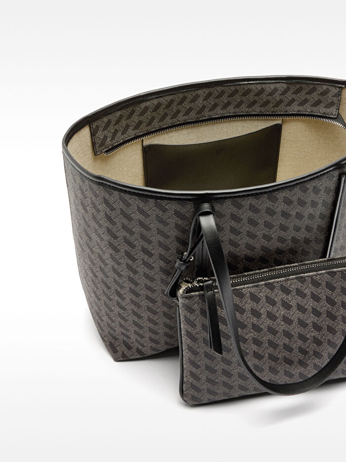 Desenli Shopper Çanta