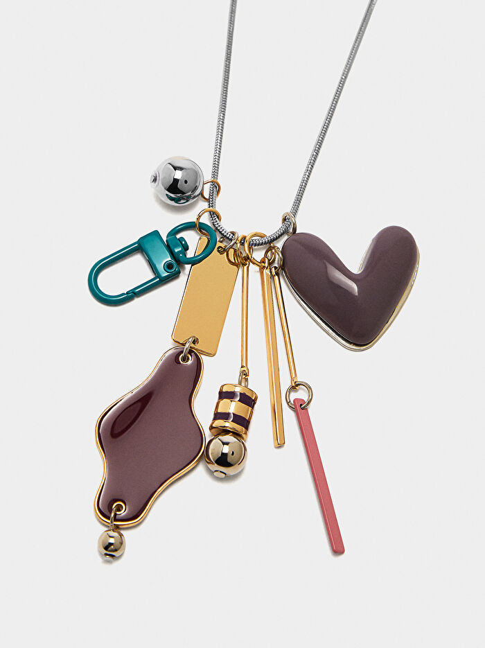 Mineli Charm'lı Kolye