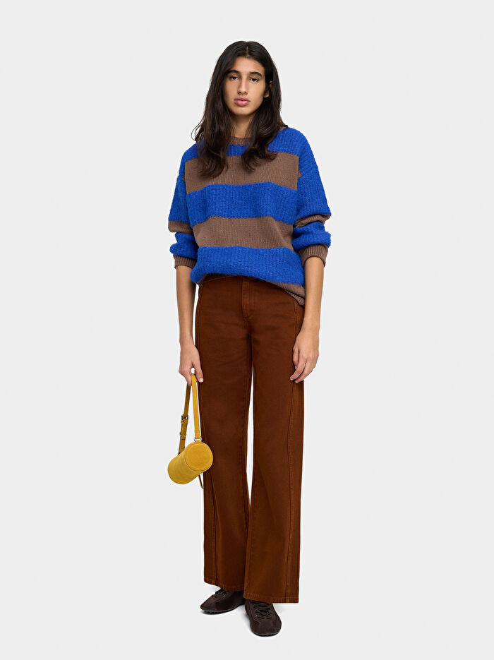 Çizgili Örme Kazak