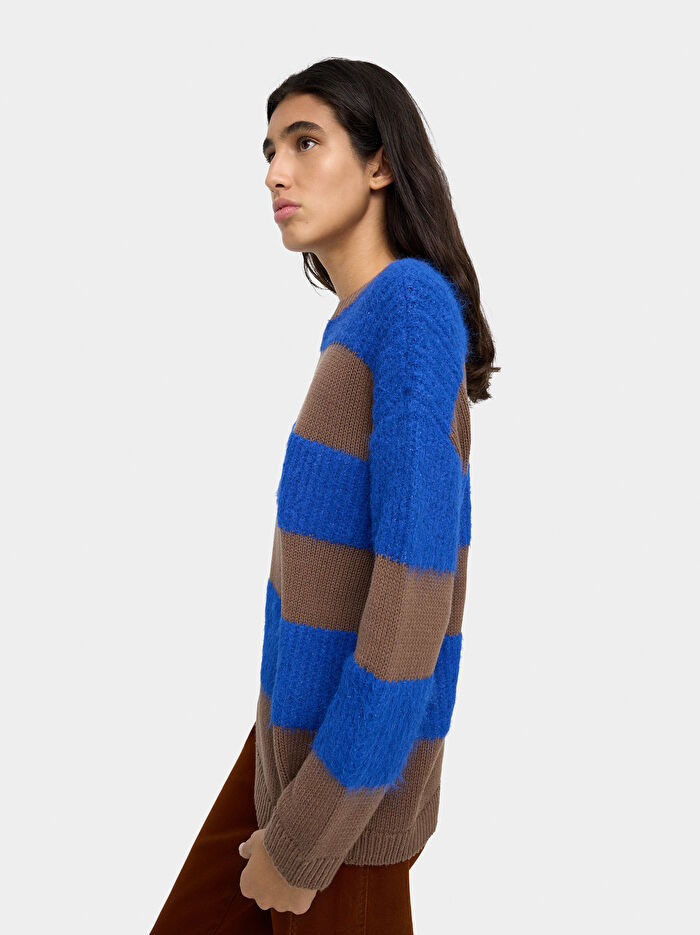 Çizgili Örme Kazak