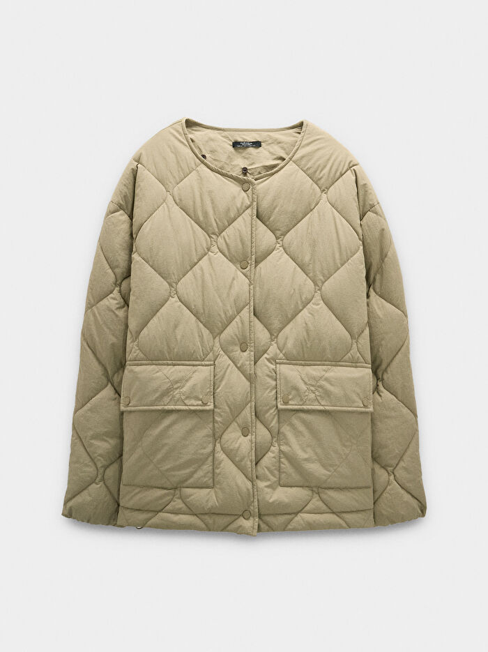 Çıkarılabilir Kapüşonlu Kapitone Ceket