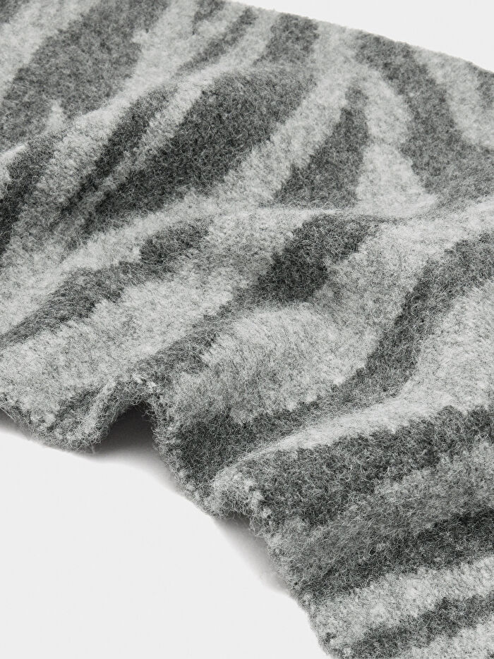 Hayvan Desenli Atkı