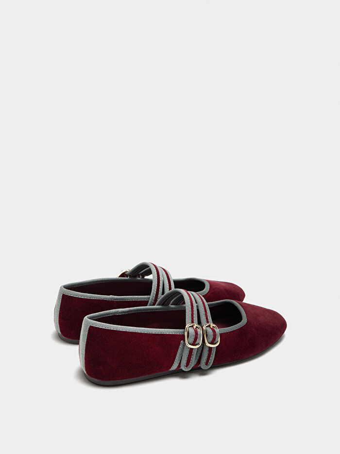 Çift Tokalı Kumaş Babet