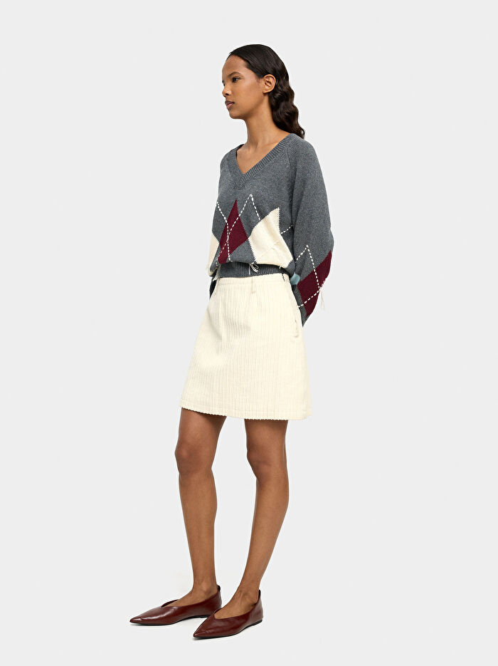 %100 Pamuklu Kadife Etek