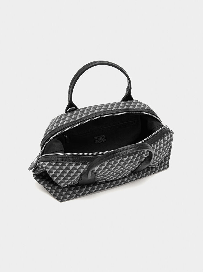 Desenli Teknik Kumaş Tote Çanta