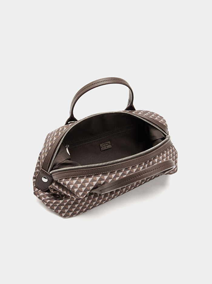 Desenli Teknik Kumaş Tote Çanta