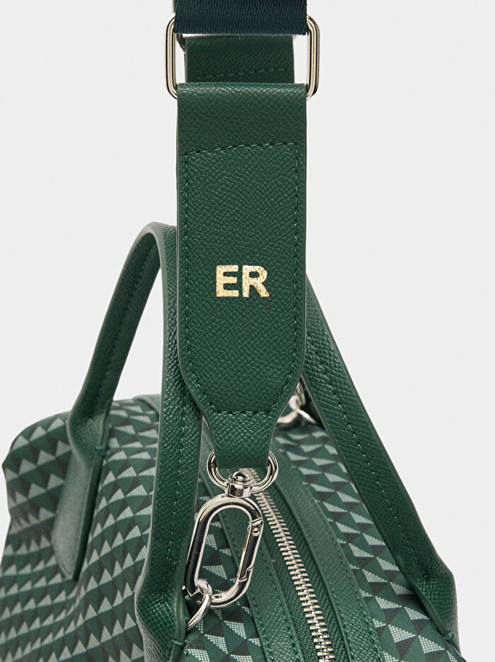 Desenli Teknik Kumaş Tote Çanta