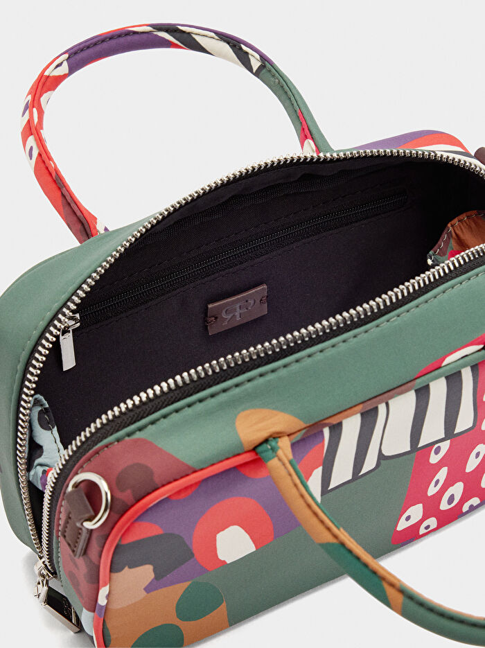 Desenli Teknik Kumaş Bowling Çanta