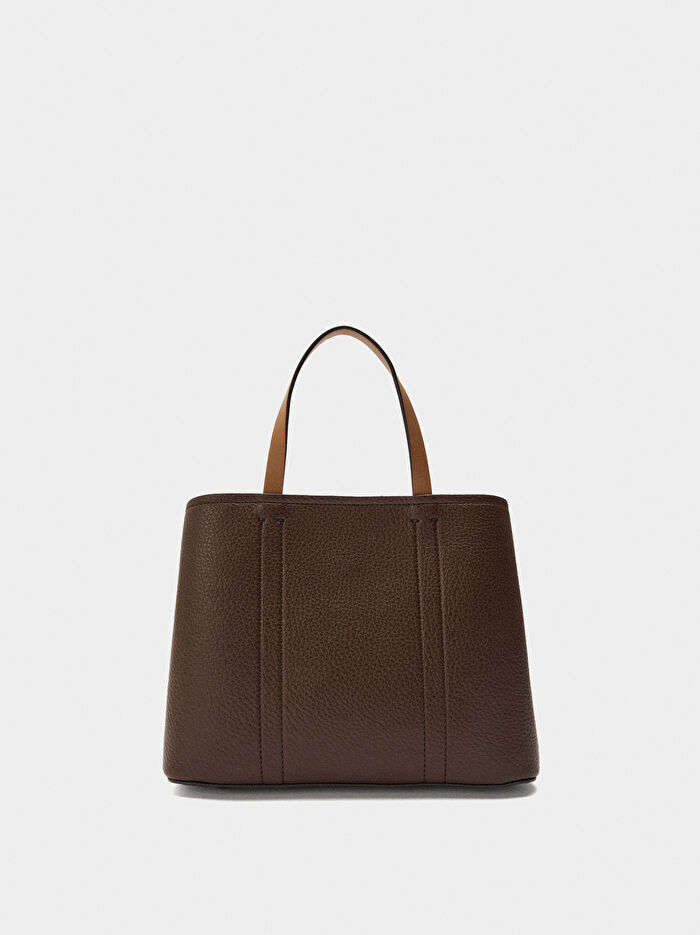 Renk Bloklu Tote Çanta