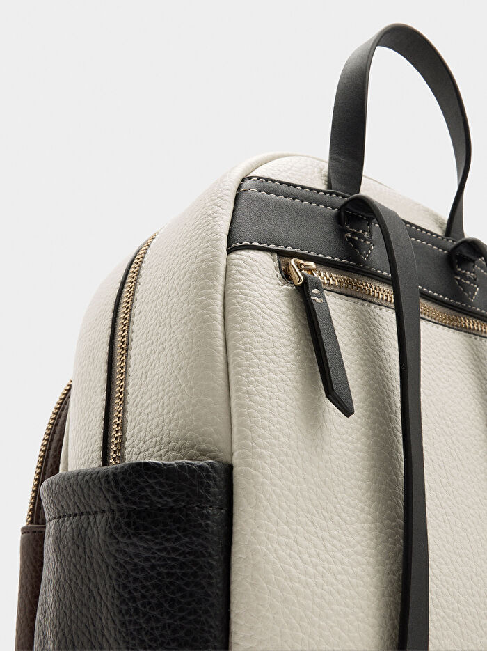 Renkli Blok Sırt Çantası