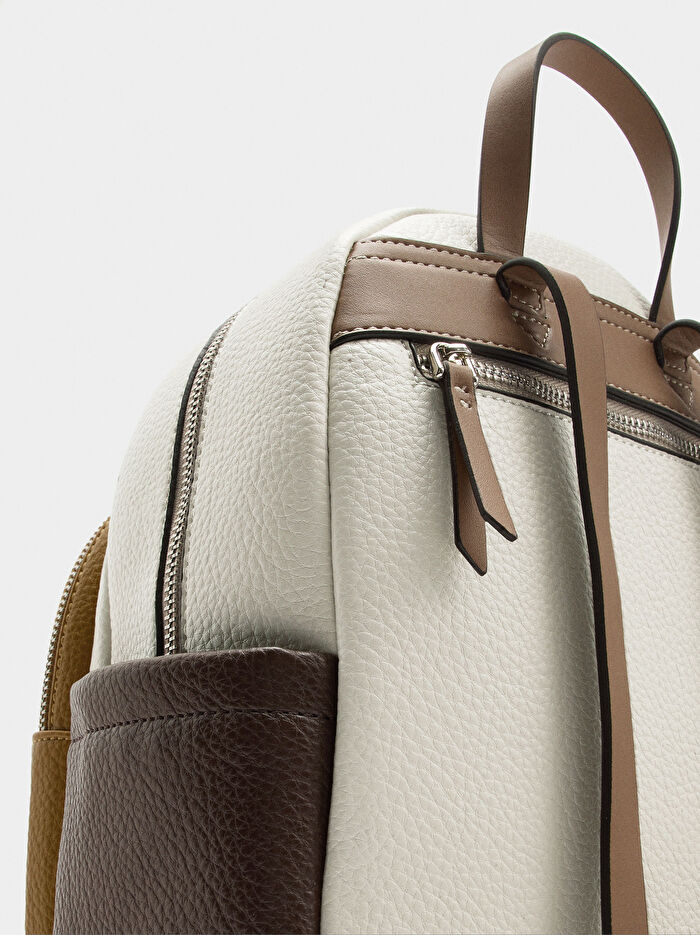 Renkli Blok Sırt Çantası