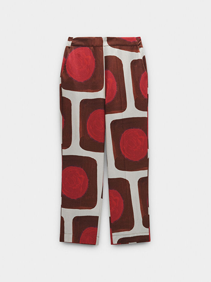 Desenli Liyosel Pantolon