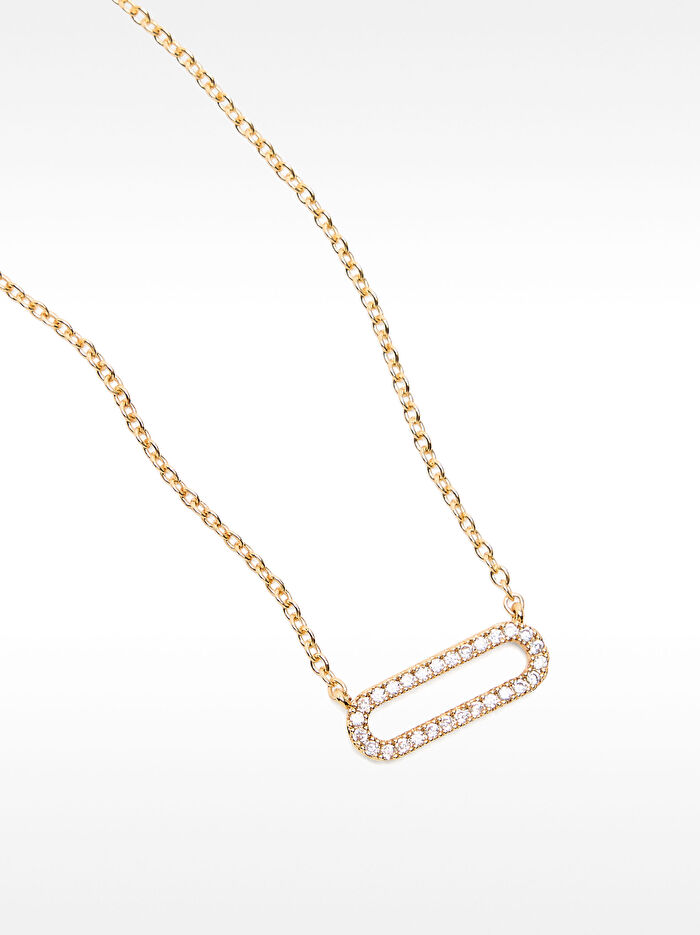 Zirkon Taşlı Kısa Kolye