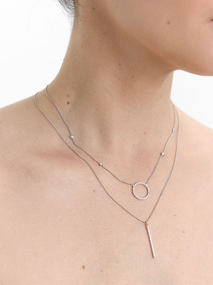 Zirkonyumlu Kolye Seti