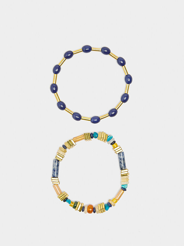 Taşlı Elastik Bileklik Seti