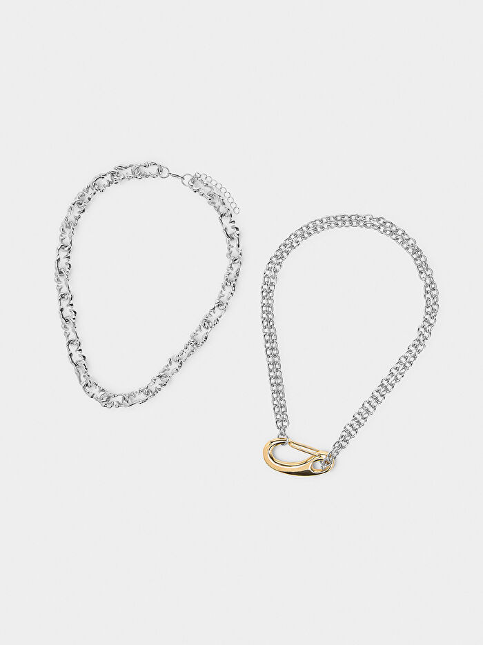 Bağlantılı ve Yıldızlı Kolye Seti