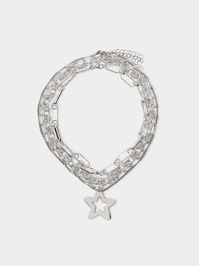 Bağlantılı ve Yıldızlı Kolye Seti