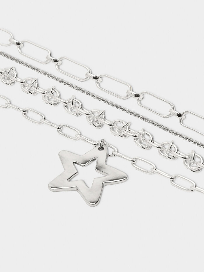 Bağlantılı ve Yıldızlı Kolye Seti