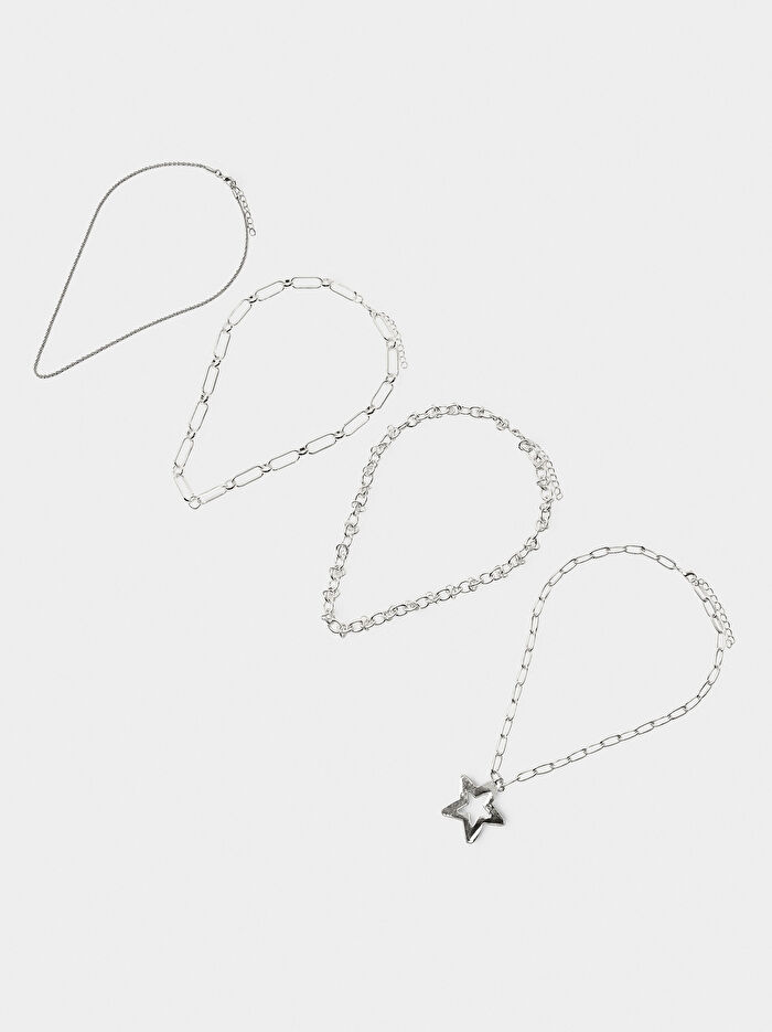 Bağlantılı ve Yıldızlı Kolye Seti
