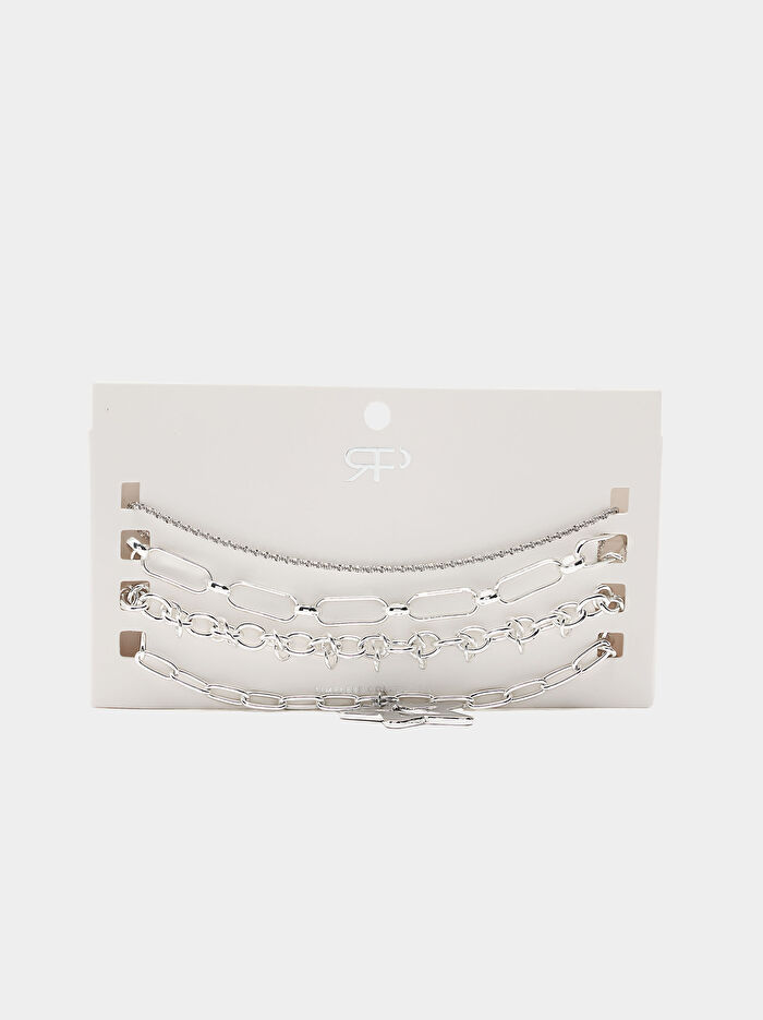 Bağlantılı ve Yıldızlı Kolye Seti