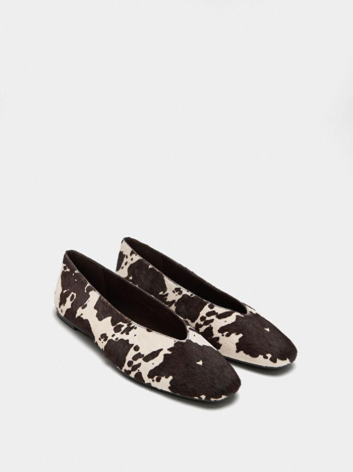 Hayvan Desenli Deri Babet