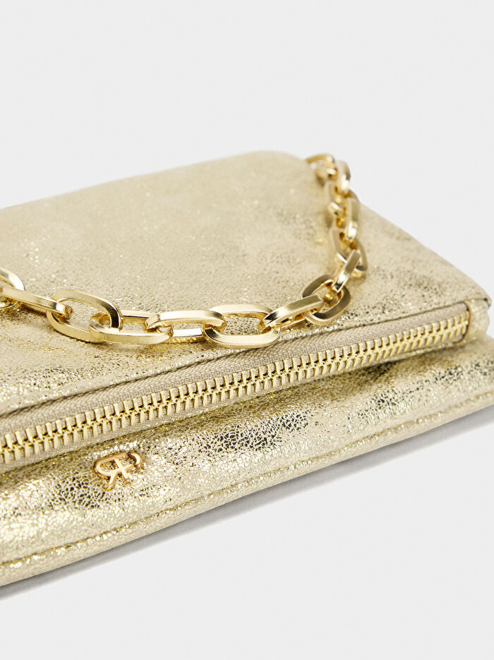Metalik Party Clutch Çanta