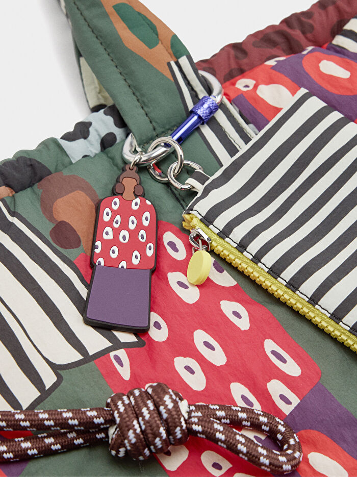 Desenli Shopper Çanta