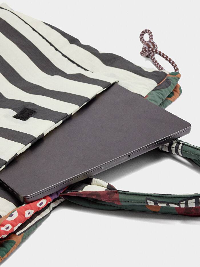 Desenli Shopper Çanta