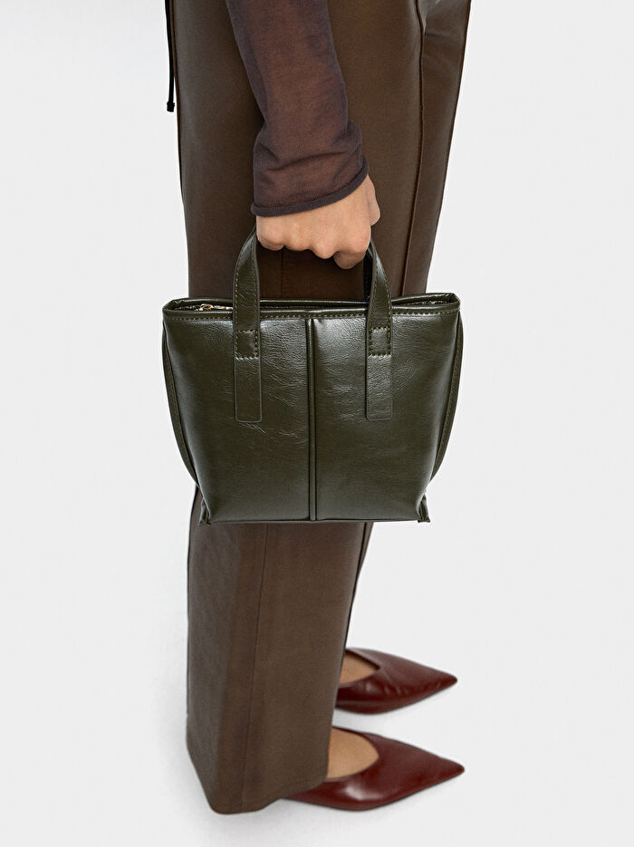 Çapraz Askılı Tote Çanta