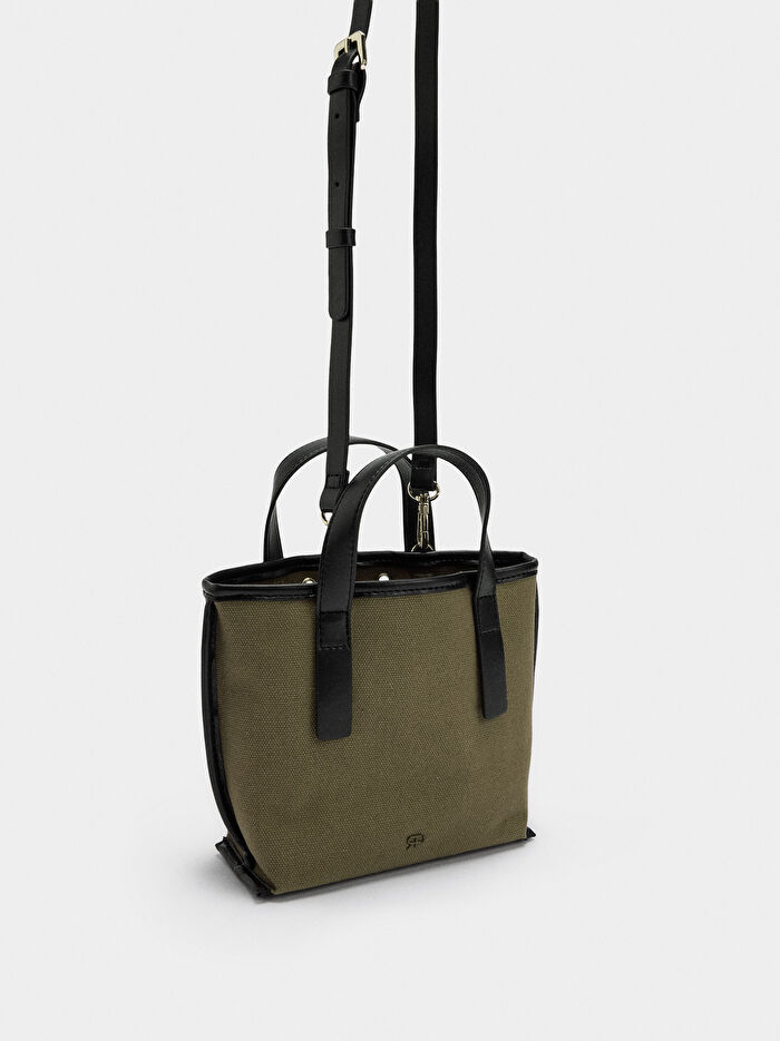 Zımba Detaylı İç Cepli Tote Çanta