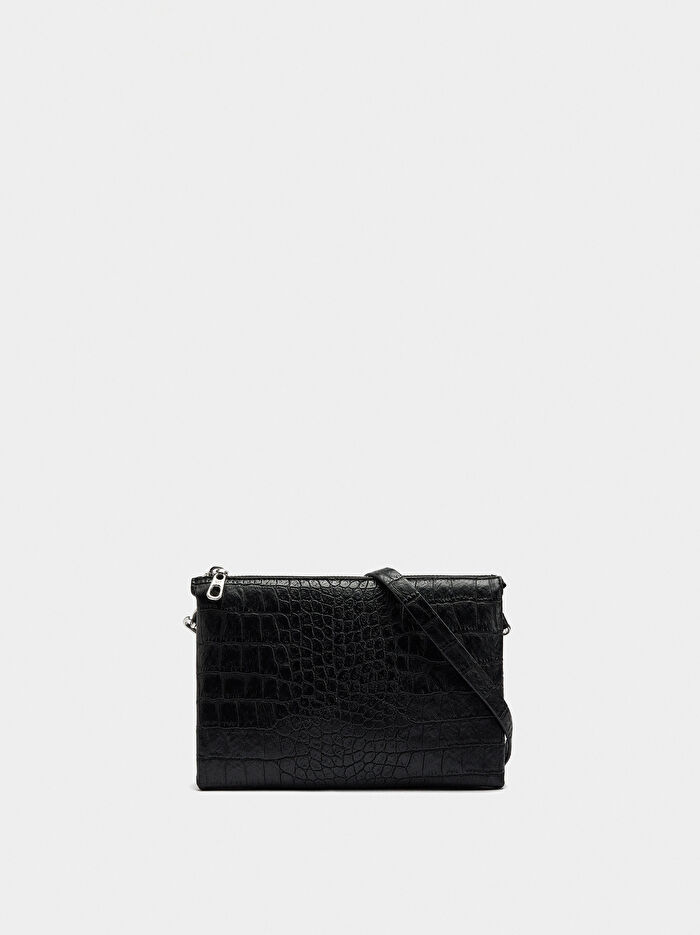 Hayvan Desenli Çapraz Askılı Çanta