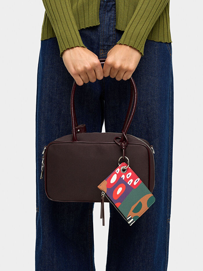 Charm'lı Teknik Kumaş Bowling Çanta