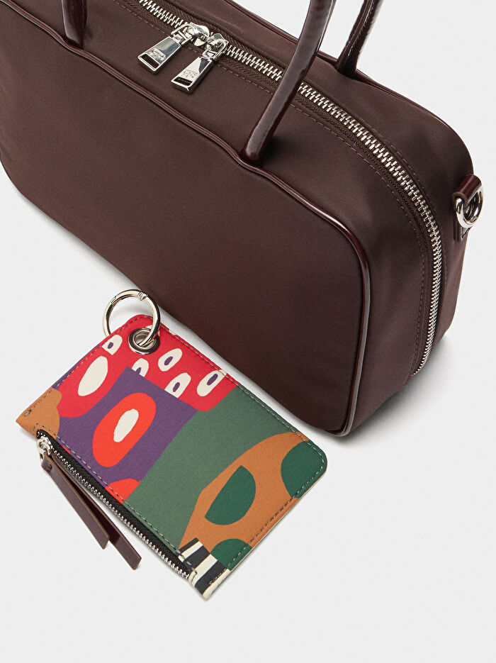 Charm'lı Teknik Kumaş Bowling Çanta