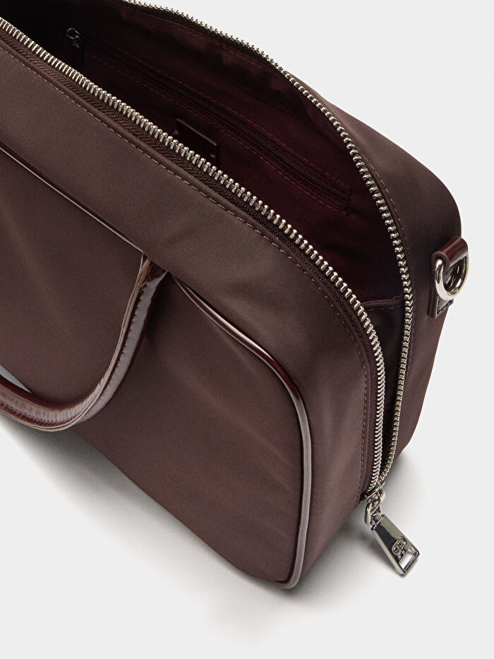 Charm'lı Teknik Kumaş Bowling Çanta