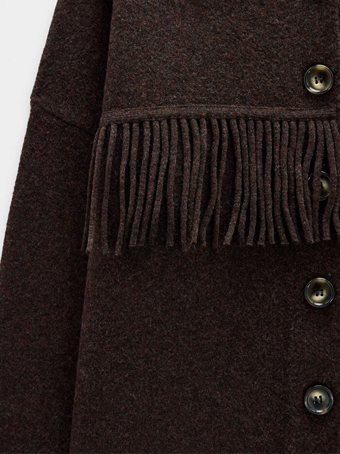 Saçaklı Örme Hırka