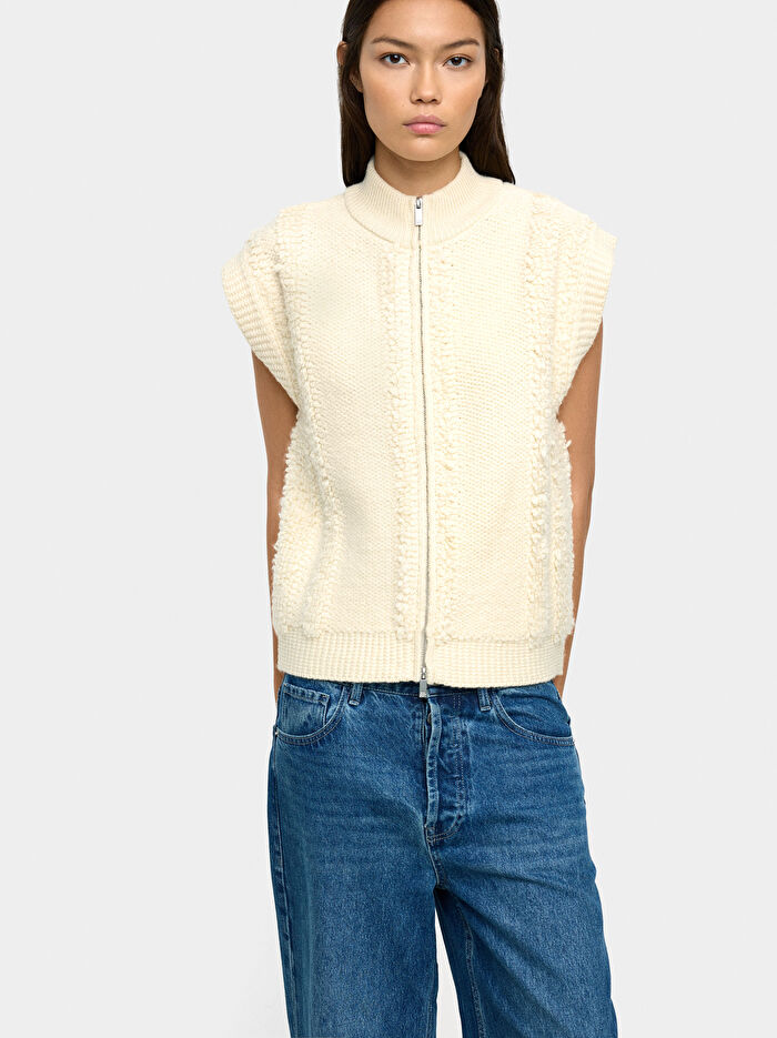 Fermuarlı Örme Üst