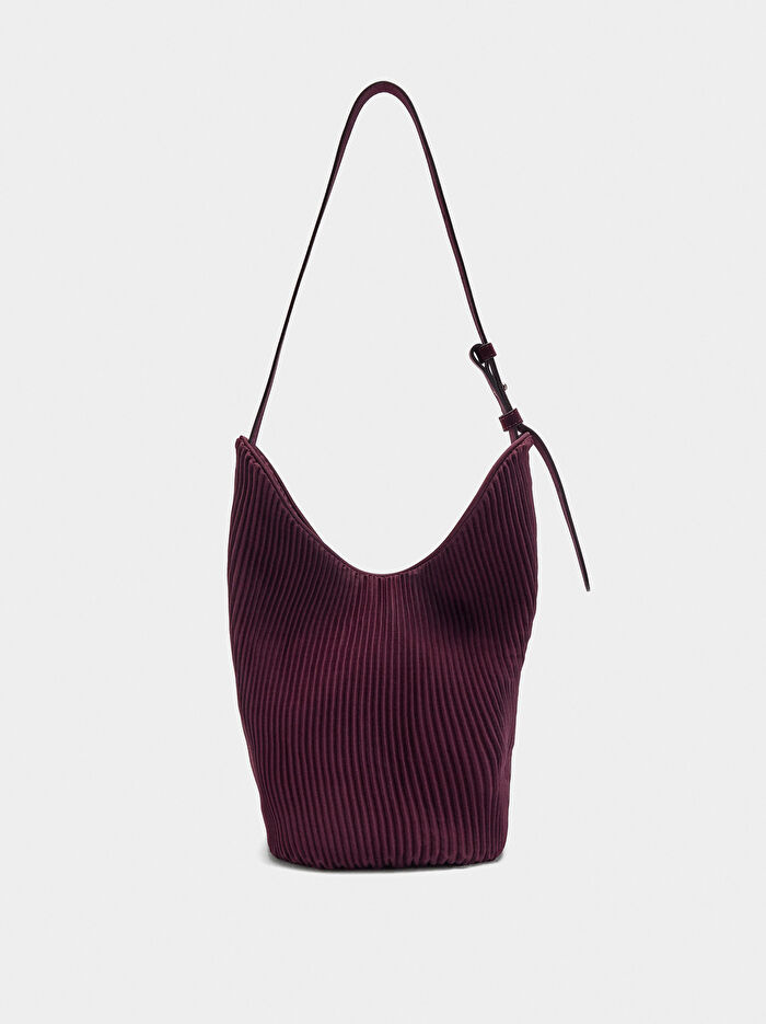 İç Cepli Teknik Kumaş Omuz Çantası