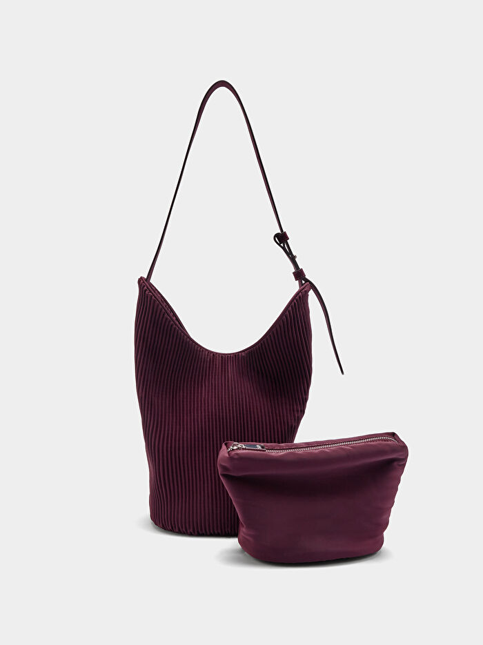 İç Cepli Teknik Kumaş Omuz Çantası