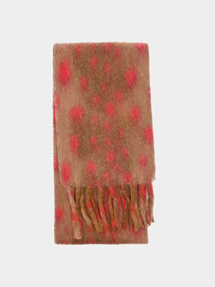 Püsküllü Baskılı Şal