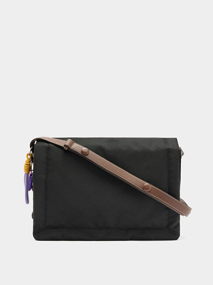 Teknik Kumaş Çapraz Askılı Çanta XL