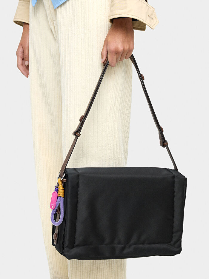 Teknik Kumaş Çapraz Askılı Çanta XL