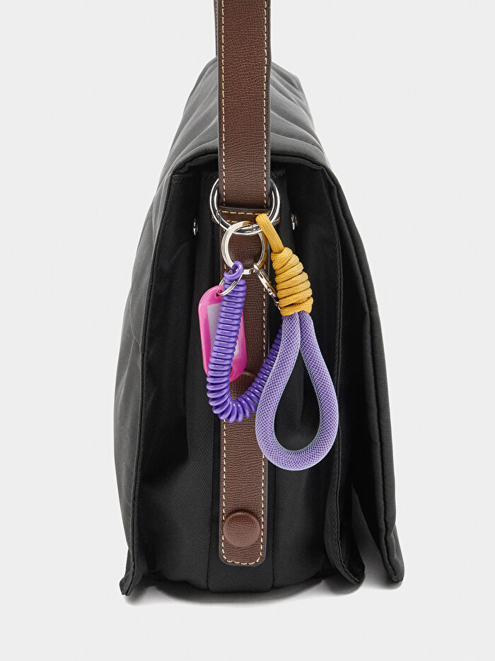 Teknik Kumaş Çapraz Askılı Çanta XL